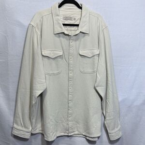 NEW Outerknown  Blanket Shirt Cream Organic Cotton Heavy Button Up Men's XXXL 3X